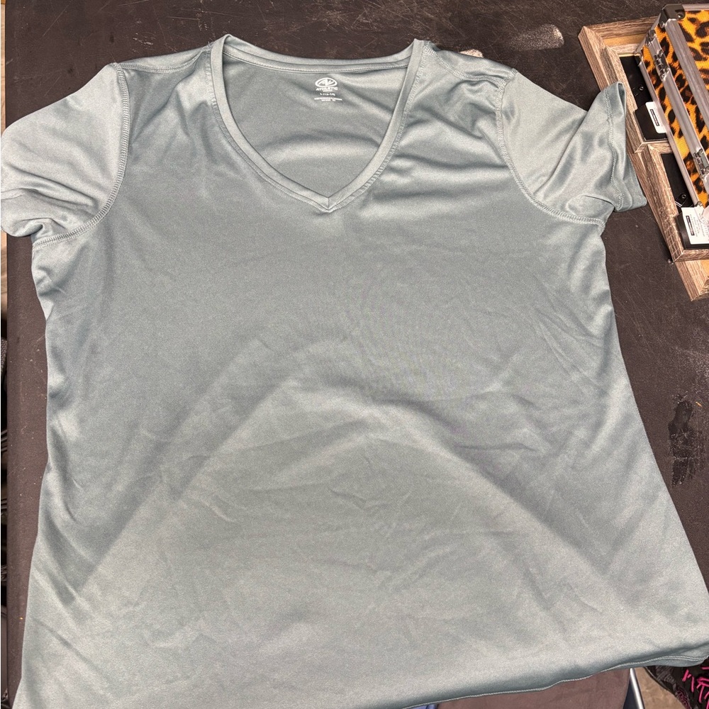 V-Neck Green Women's Top